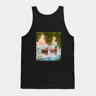 Ducks swimming on pond Tank Top